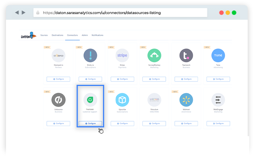 Freshdesk connector for etl/elt 