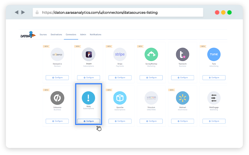 Sticky.io connector for etl/elt 